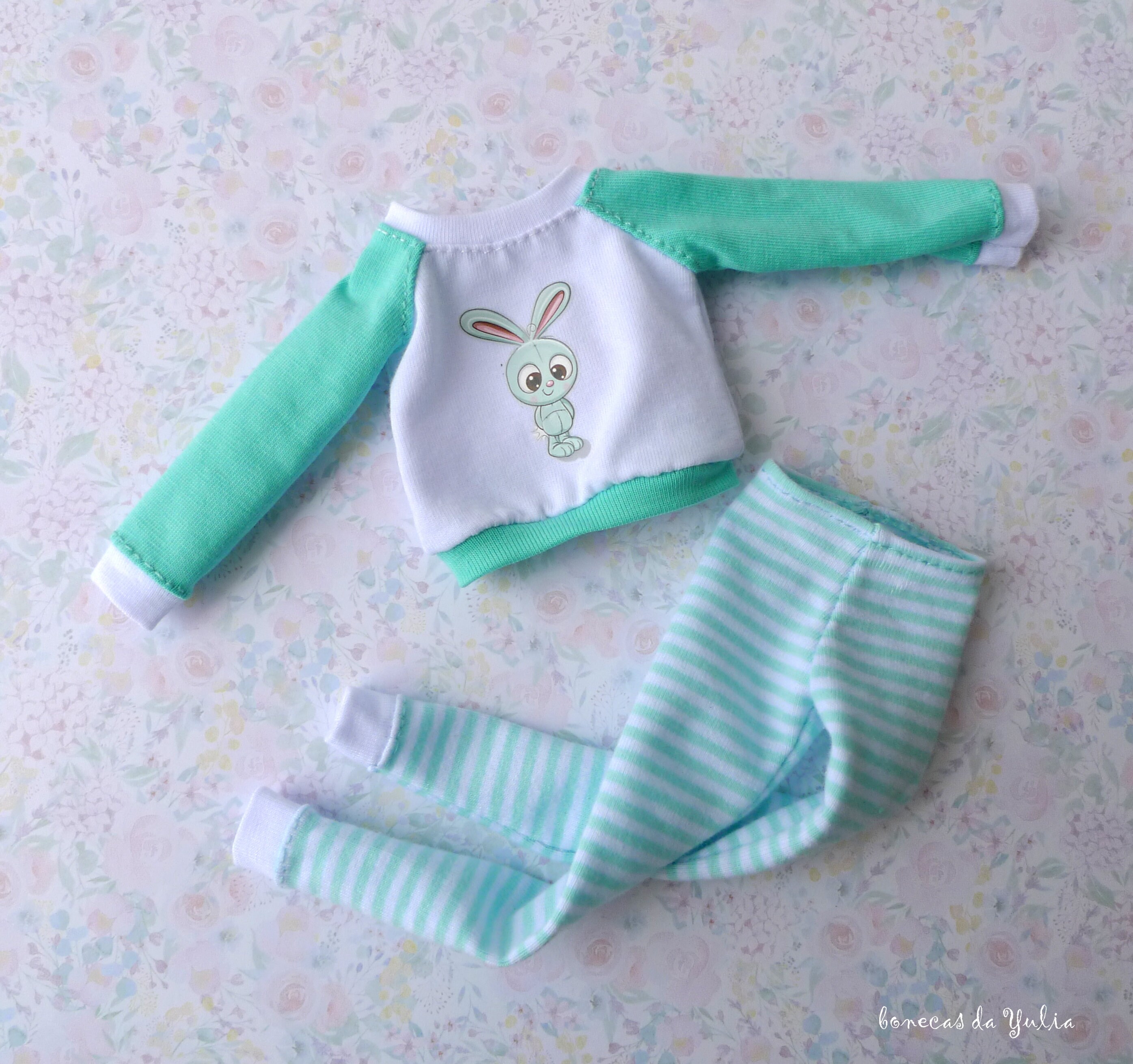 Curvy Barbie pajamas Blue striped set Pajamas Gym yoga outfit Etsy