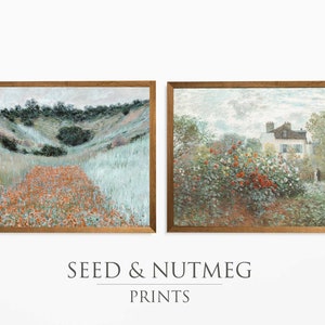 Vintage Spring Flowers Art Print Gallery Wall SET of 2 | Digital Prints | Printable Wall Art | Antique Oil Painting | Wall Decor 296