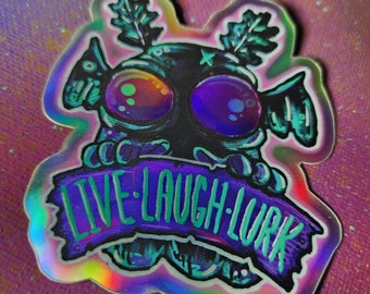 LIVE LAUGH LURK Mothman sticker