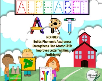 Alphabet Book, Handmade Alphabet, Preschool Curriculum, ABC Book, Learn the Alphabet, ABC Coloring, Custom Alphabet Book, DIY Alphabet Book