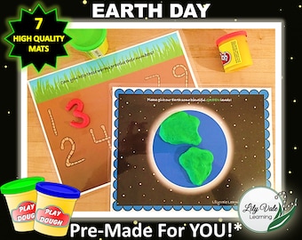 Earth Day, Earth Day Craft, Playdough Mats, Earth Day Activity, Kids Earth Day Activity, EARTH DAY PLAYDOUGH mats, Earth Day Play Doh Mats