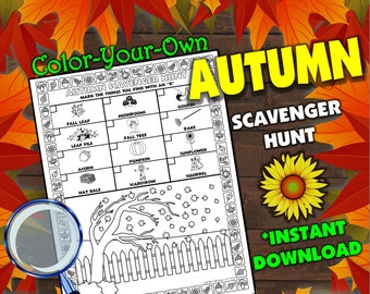 Fall Kid Game, Nature Activity, PRINTABLE Scavenger Hunt, Scavenger Hunt Game, Nature Walk, Montessori Nature, Nature Hunt, Autumn Activity