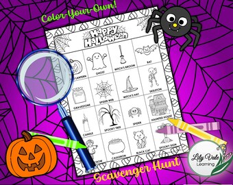 Scavenger Hunt for Kids, Printable Scavenger Hunt, HALLOWEEN Scavenger Hunt, Halloween Scavenger Hunt Printable, Kids Scavenger Hunt