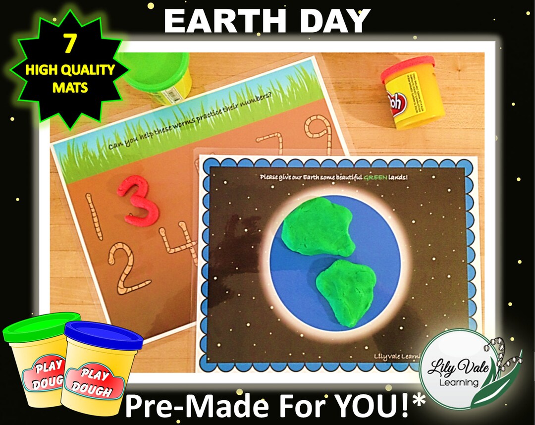 Earth Day, Earth Day Craft, Playdough Mats, Earth Day Activity, Kids