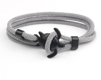 Sea Turtle Unisex Nylon Milan Cord Nylon Rope Wrap Bracelet for Men and Women Adjustable
