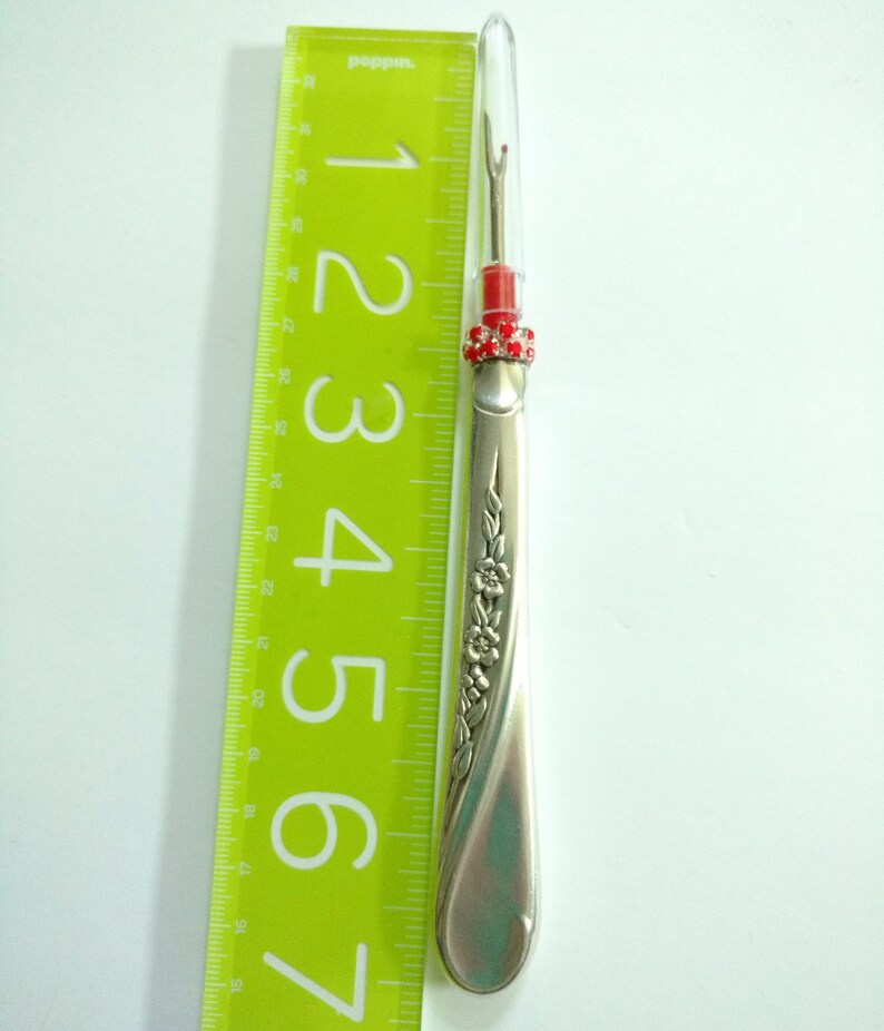 Seam Ripper With Vintage Silverware Handle Upcycled Floral Etsy