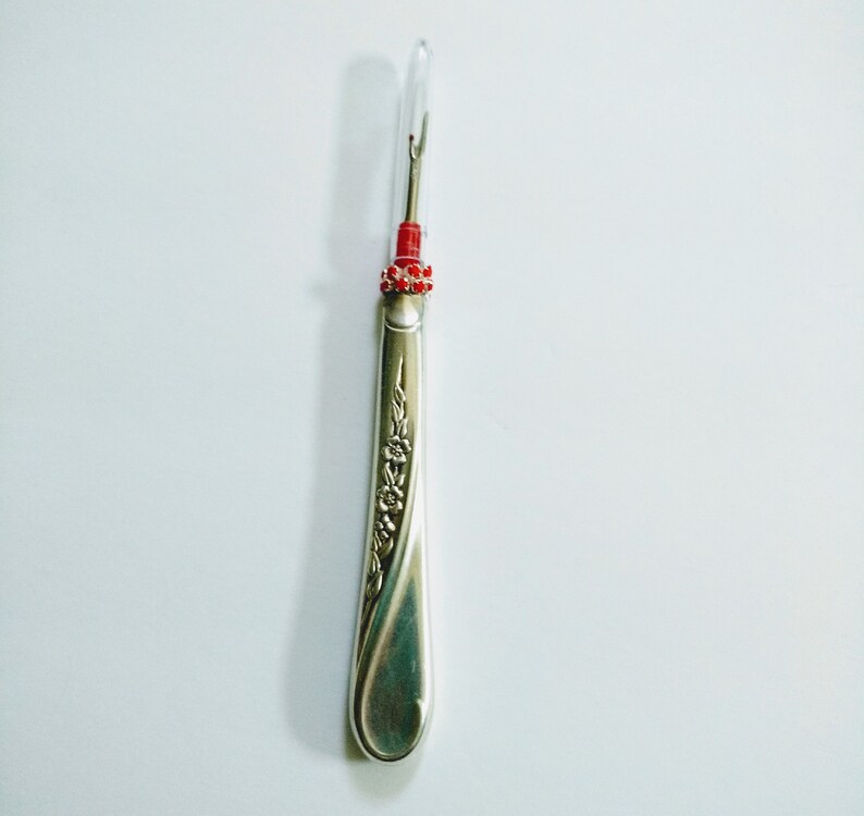 Seam Ripper With Vintage Silverware Handle Upcycled Floral Etsy