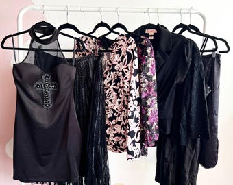 Vintage Goth Clothing Lot Bundle 8pc Size Large