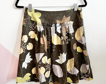 Vintage gebloemde rok met ruches Y2K Retro Indie Cottagecore Fairycore Small