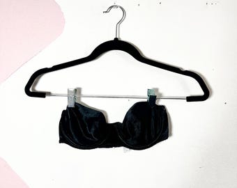 VTG Lily of France 90s Black Strapless Bra 34B Underwire