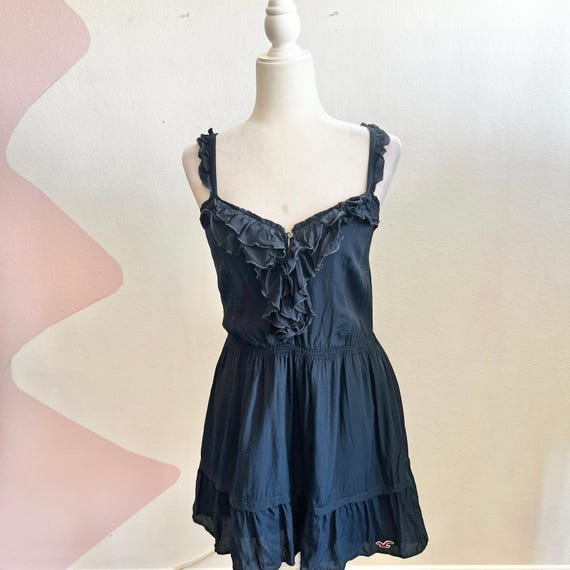 Y2K Hollister Blue Ruffle Mini Dress Vintage 2000s Coquette Cottagecore  Medium - Etsy Israel
