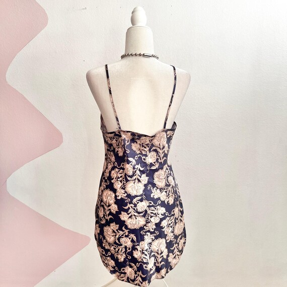 y2k slip dress Crimson Silk Dresssmall La Poubelle Vintage Lace/Poly Y2K Leopard Slip Mini Dress