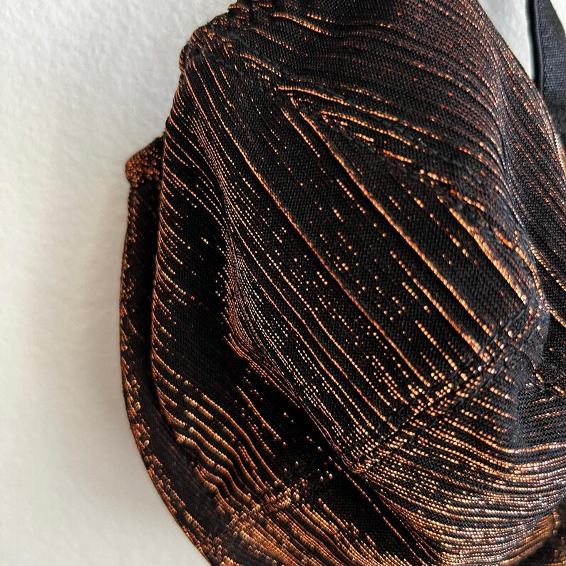 Sutiã vintage Victoria's Secret preto brilhante 36C 1998 Lingerie imagem 2