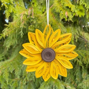 Sunflowers ornament, Window sun catcher, Quilling 3d , Christmas decoration, Mother's day gift, Birthday gift
