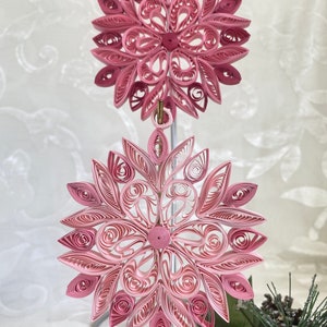 Snowflake Ornament, Paper Quilling Christmas Tree Decoration, Xmas Gift ...