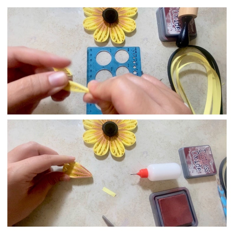 DIY paper quilling Flower ornament, Instant download tutorial image 2