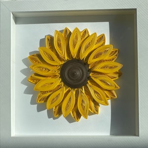 Sunflower wall art, Framed Paper Quilling , Mother's day gift, Birthday gift