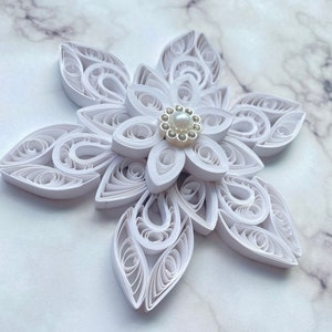 Snowflake Ornament Christmas Tree Decoration Paper Quilling - Etsy