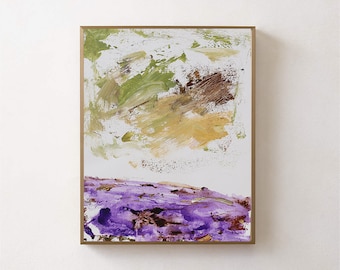 16x12''original acrylic abstract painting, olive green ,purpleabstract, abstract painting,landscape,abstract landscape