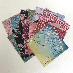 Origami Paper 36 sheets Cherry Blossoms - 12 designs 6" (15cm x 15cm)