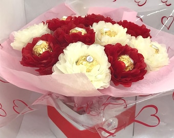 Handmade Ferrero Chocolate Rose Bouquet - Valentines Day