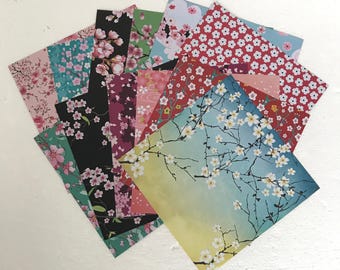 Origami Paper 36 sheets Cherry Blossoms - 12 designs 6&quot; (15cm x 15cm)