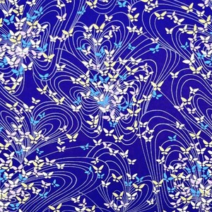 Japanese Yuzen Chiyogami Washi Paper Y0585 – Flowing Butterflies in Blue