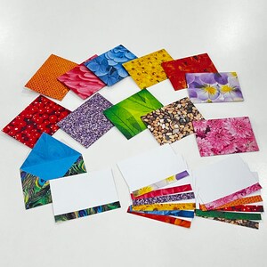 Natureza - Envelopes e encartes de origami - Cartões de presente - Conjunto de 10