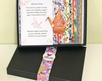 Premium Origami Crane Kit Gift Box - Crane of Hope - Eco Friendly Gift Set