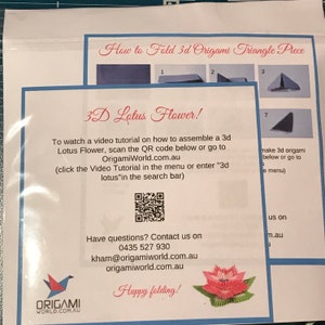 3D Origami Lotus Flower DIY Kit image 5