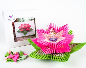 3D Origami Lotus Flower - DIY Kit