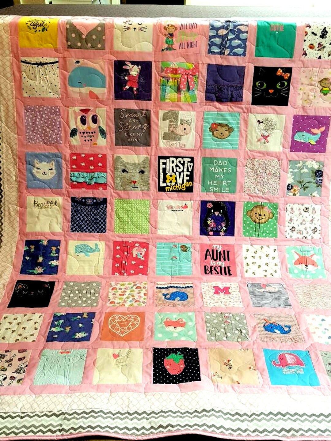 Custom Baby Clothes Quilt, Baby Quilts, Memory Quilt, Baby Memory Quilt ...