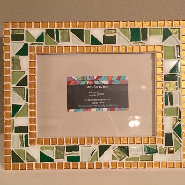 Custom mosaic picture frame