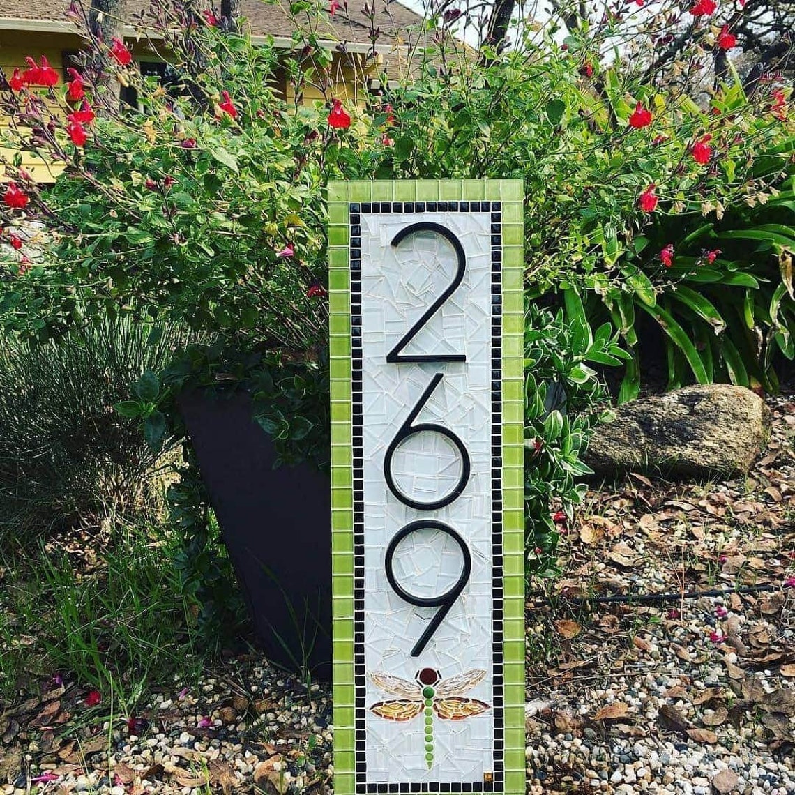 Dragonfly address sign Etsy
