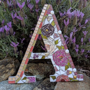 mosaic letter - nursery, office, kids room