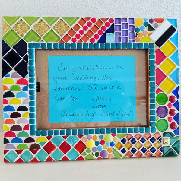 Eclectic mosaic picture frame