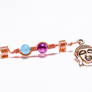 Buddha Loc Jewelry Loc Jewelry  Hair Jewels  Dreadlock Bead Healing Crystals Loc Adornment