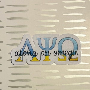 Greek Letter Sticker | Custom Sorority Sticker | Cute Sorority Sticker for Laptop | Greek Letter Sticker for Water bottle | Greek Letters