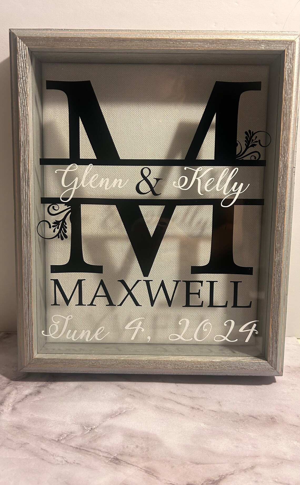 Personalized Wedding Gift for Couple | Personalized Last Name Floating ...