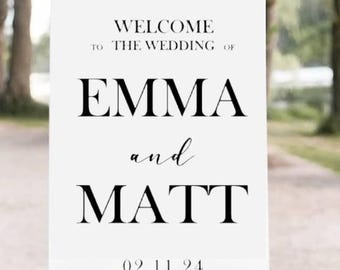 Custom Wedding Welcome Sign Decal