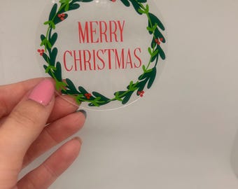 Custom Acrylic Merry Christmas Ornament
