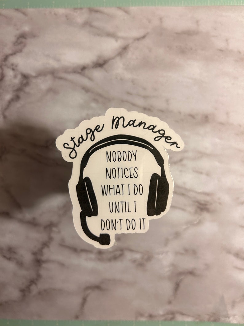 Scripts Labels Stage Manager Stage Manager Vinyl Sticker - Etsy