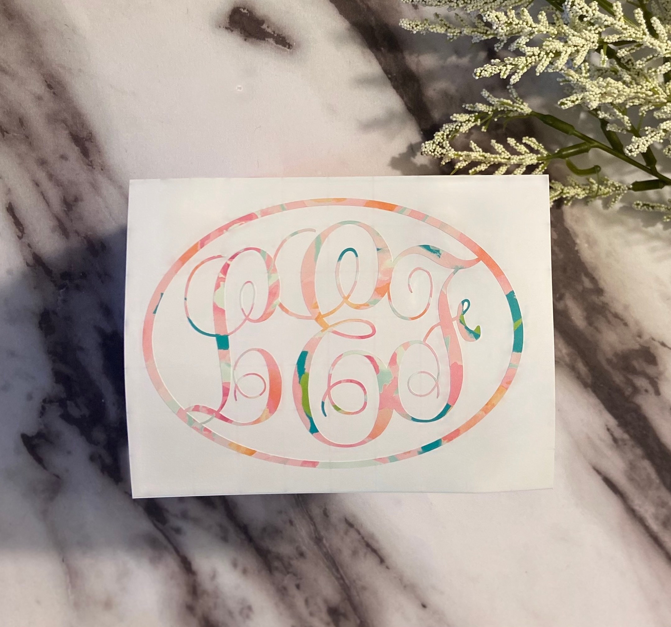 Personalized Monogram Decal - Etsy