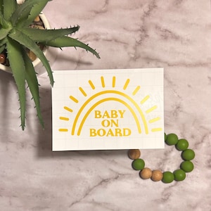 Baby On Board Decal | Sunshine Baby On Board Decal | Baby On Board Decal for Car | Baby On Board Sticker | Baby On Board Sticker for Car |