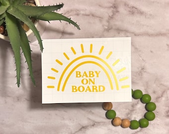 Sunshine Baby On Board Car Decal, New Mom Gift