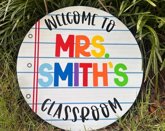 Personalized Teacher Classroom Signfor Teacher Back to School Decor