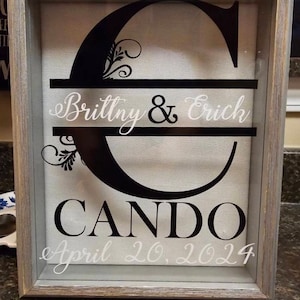 Personalized Wedding Gift for Couple | Personalized Last Name Floating ...