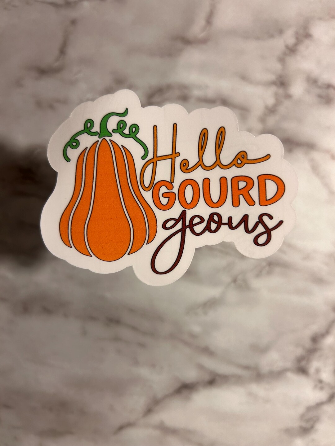 Hello Gourd-geous Sticker, Halloween Sticker for Laptop, Notebook ...