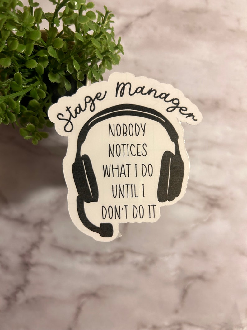 Scripts Labels Stage Manager Stage Manager Vinyl Sticker - Etsy