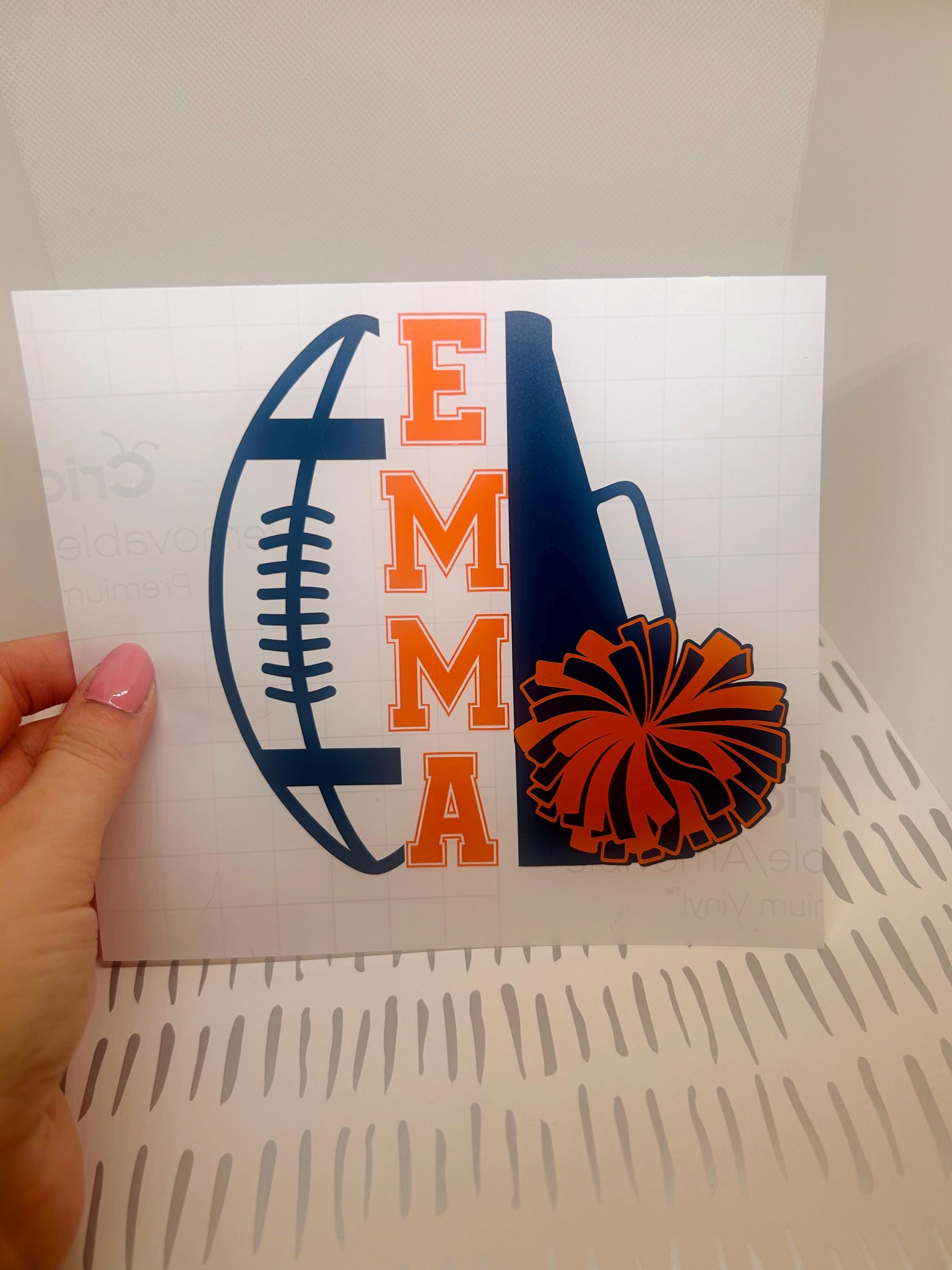 Cheerleader Name Aufkleber, Cheer PomPom Aufkleber, Cheer PomPom Aufkleber, Cheer Camp Geschenke, Fußball Cheerleader Geschenke, Team Geschenke, Jubeln Ära
